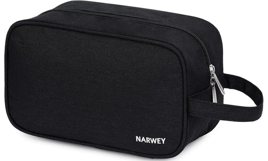 Travel Toiletry Wash Bag for Men and Women Traveling Dopp Kit Shaving Bag for Toiletries Accessories (Black)