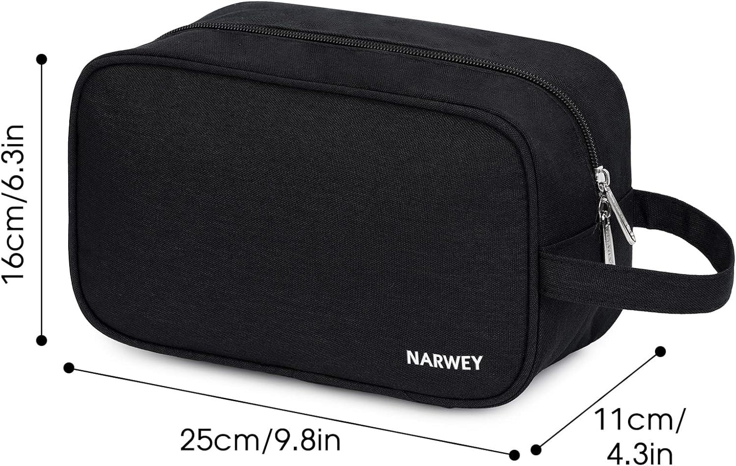 Travel Toiletry Wash Bag for Men and Women Traveling Dopp Kit Shaving Bag for Toiletries Accessories (Black)
